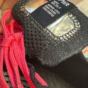 Nike Air Black and Pink Knit Sneakers